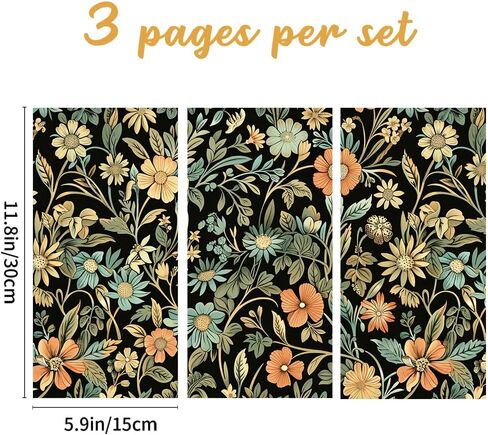 3 Sheet White Flower Rub on Transfers Vintage Decorative Design Rub on Transfers for Crafts Durable Floral Rub on Stickers Decal for Furniture Home Office Wall Wood Paper Decor 5.9''*11.8'' in Kuwait