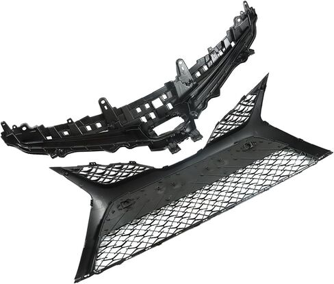 munirater Front Bumper Grille Grill Assembly Upper & Lower Glossy Black 2Pcs Replacement for 2018-2020 Camry SE XSE in Saudi Arabia