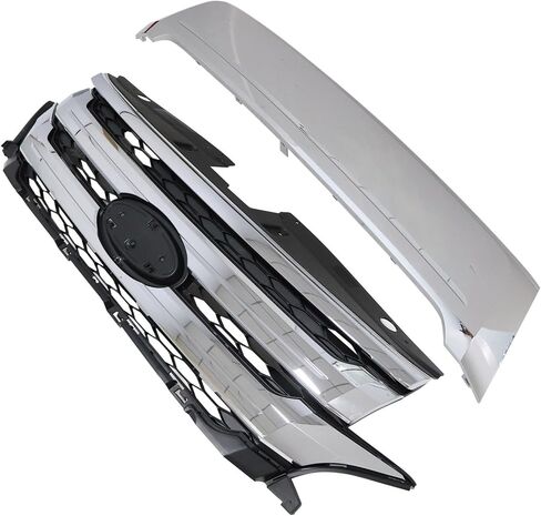 FZJDSD 2PCS Black Chrome Front Upper Grill Assembly Molding Trim Grille BT4Z8200E Compatible with Ford Edge 2011-2014 in Saudi Arabia