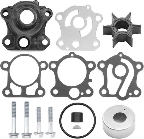 6H4W0078 Water Pump Impeller Gasket Repair Kit, Replacement for Yamaha 40HP 50HP 2 Stroke Outboard Models 1984-1996, Replaces 18-3429 6H4-W0078-A0-00 6H4-W0078-01-00 in Saudi Arabia