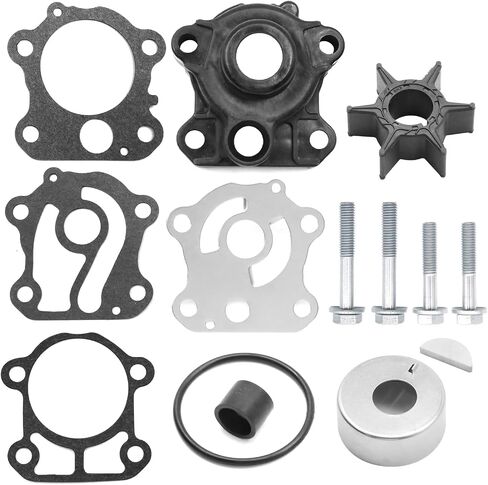 6H4W0078 Water Pump Impeller Gasket Repair Kit, Replacement for Yamaha 40HP 50HP 2 Stroke Outboard Models 1984-1996, Replaces 18-3429 6H4-W0078-A0-00 6H4-W0078-01-00 in Saudi Arabia