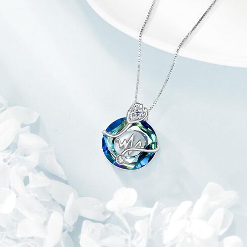 TOUPOP Nurse Gifts for Women Sterling Silver 12 Months Birthstone Stethoscope Pendant Necklace with Crystal Nurses Day Graduation Gifts Medical Jewelry for Doctor Nurse Medical Student in Saudi Arabia