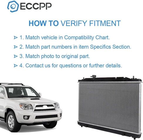 ECCPP 2817 المبرد لعام 2005-2012 لـ Toyota لـ Avalon 3.5L 2007-2011 لـ Toyota for Camry 3.5L 2009-2016 لـ Toyota for Venza 2.7L 2009-2016 لـ Toyota for Venza 3.5L in Saudi Arabia
