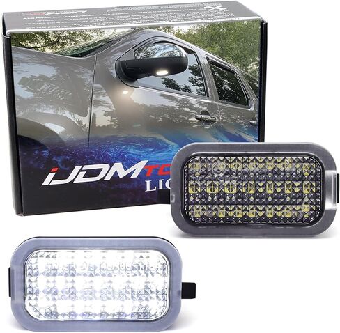 Ijdmtoy White 18-SMD LED Under Mirror Puddle Lights متوافقة مع 2007-2014 Chevrolet Avalanche Silverado Silverado Suburban/Tahoe ، GMC Sierra Yukon ، Cadillac Escalade ، إلخ in Saudi Arabia