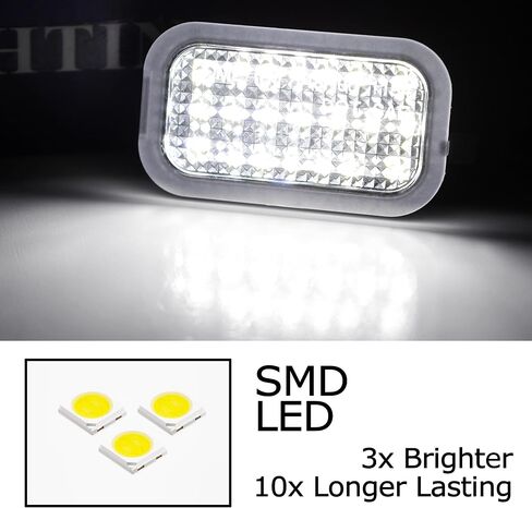 Ijdmtoy White 18-SMD LED Under Mirror Puddle Lights متوافقة مع 2007-2014 Chevrolet Avalanche Silverado Silverado Suburban/Tahoe ، GMC Sierra Yukon ، Cadillac Escalade ، إلخ in Saudi Arabia