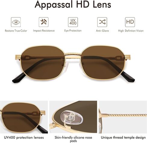 Retro Oval Sunglasses for Women Y2k 90s Sunnies Trendy Narrow Small Metal Sun Glasses AP3726 in Saudi Arabia