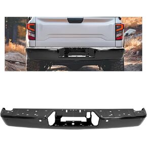 KUAFU Rear Step Bumper Assembly Compatible with 2016-2020 Nissan Titan/Titan XD 85030EZ40A-PFM NI1103134 With Sensor Holes & License Plate Light Chrome Silvery&Black in Saudi Arabia