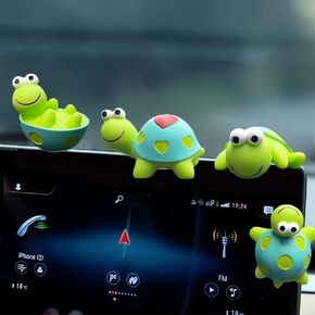 4 أجهزة كمبيوتر ميني راتنجات التماثيل السلحفاة ، ديكور لوحة القيادة اللطيفة للسيارات والزخارف المرآة الخلفية المضحكة ، ديكور المناظر الطبيعية الحديقة الخيالية ، هدية فريدة لعشاق الحيوانات الأليفة (السلاحف الخضراء) in Kuwait