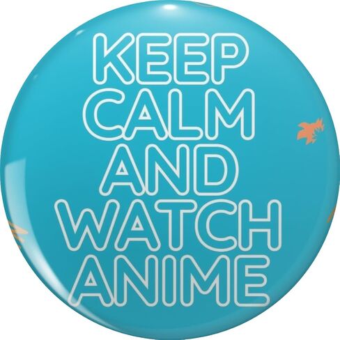 keep calm and watch anime Pin Lapel Pin Cute Brooch Pins Badges 0.75" in Saudi Arabia