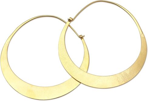 NOVICA Artisan Handmade Hoop Earrings Endless No Stone Indonesia 'Hula Hoop' in Kuwait