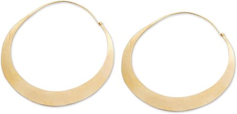 NOVICA Artisan Handmade Hoop Earrings Endless No Stone Indonesia 'Hula Hoop' in Kuwait