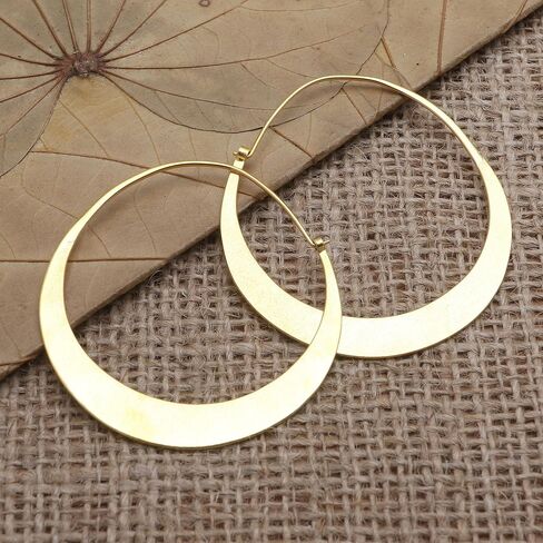 NOVICA Artisan Handmade Hoop Earrings Endless No Stone Indonesia 'Hula Hoop' in Kuwait