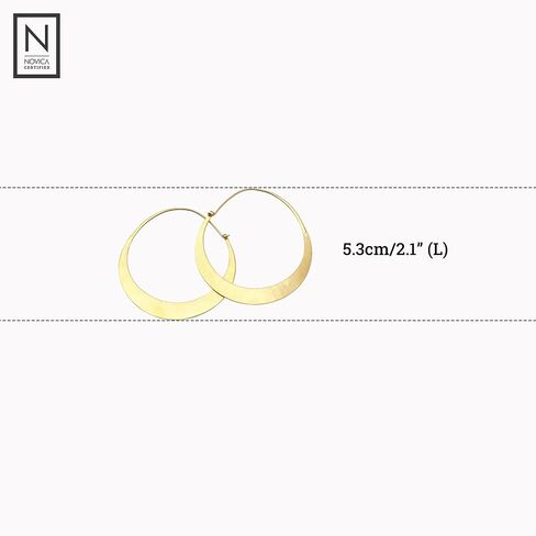 NOVICA Artisan Handmade Hoop Earrings Endless No Stone Indonesia 'Hula Hoop' in Kuwait