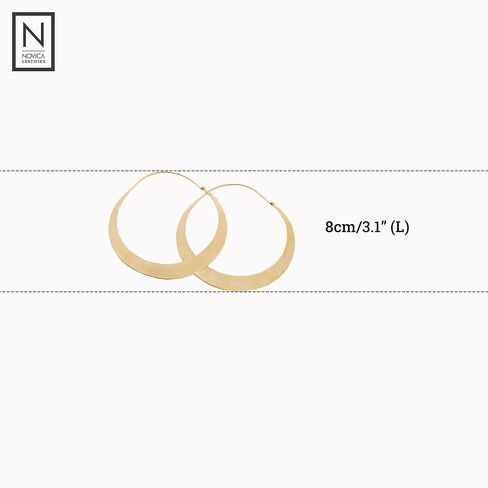 NOVICA Artisan Handmade Hoop Earrings Endless No Stone Indonesia 'Hula Hoop' in Kuwait