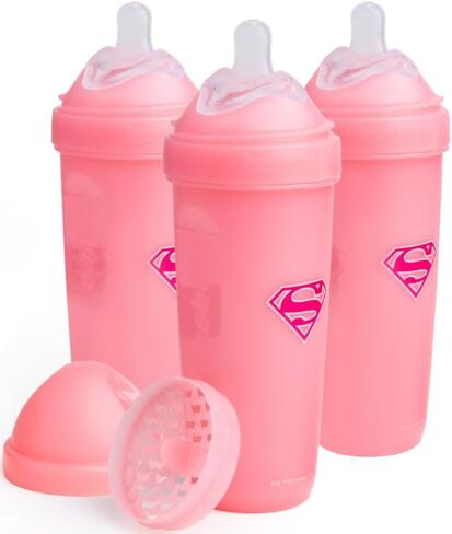 Wonder Woman DC Comics - Herobility Double Anti-Colic Baby Bottles – 8.5 fl oz/240ml – 3-Pack in Saudi Arabia