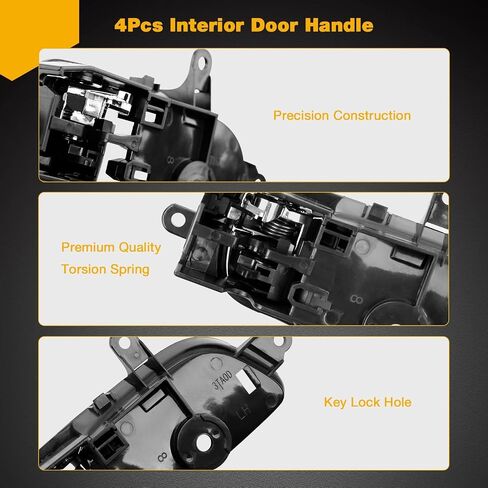 مقابض الأبواب الداخلية مجموعة 4pcs ، مقبض السائق الأمامي والخلفي داخل السائق الأيسر والمقبض الجانبي للركاب الأيمن مع ذراع الكروم ، متوافق مع 2013-2017 نيسان ألتيما باثفايندر ، يحل محل# 80671-3TA0D 80670-3TA0D in Saudi Arabia