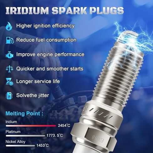 FACKS IRIDIUM PARCLES 4 Pack 96329 متوافق مع 2013-2019 Chevrolet Chevy Impala 2.5 Malibu Colorado GMC Canyon Acadia Cadillac Ats Buick incrosse 2014 2015 2015 2017 2018 L4 2.5L in Saudi Arabia