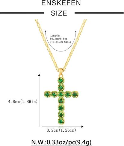 Cross Faith Pendant Necklaces for Women Trendy Gold Chain Cross Necklace Shiny Rhinestones Gold Charm Necklace Fashion Minimalist Faith Jewelry in Kuwait