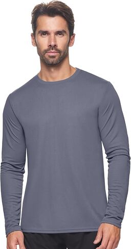 Expert Brand USA-Made Men's Oxymesh Dry Fit Athletic Long Sleeve Shirt in Kuwait