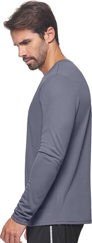 Expert Brand USA-Made Men's Oxymesh Dry Fit Athletic Long Sleeve Shirt in Kuwait