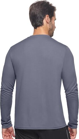 Expert Brand USA-Made Men's Oxymesh Dry Fit Athletic Long Sleeve Shirt in Kuwait