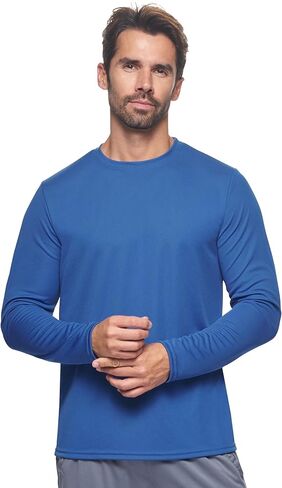 Expert Brand USA-Made Men's Oxymesh Dry Fit Athletic Long Sleeve Shirt in Kuwait