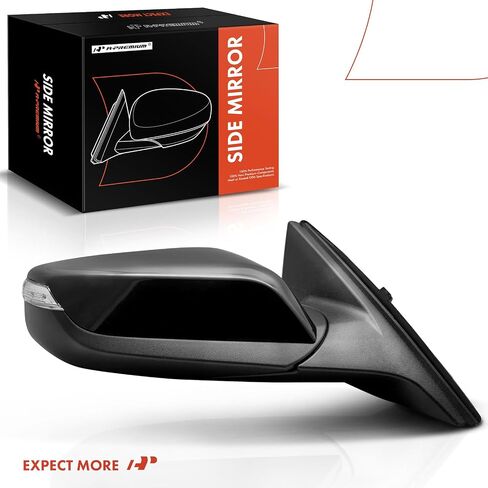 A-Premium Passenger Side Power Door Mirror - Compatible with Chevrolet Malibu 2016 2017 2018 2019 - Heated Manual Folding Black Outside Rear View Mirror with Turn Signal - Replace# 84725738 in Saudi Arabia