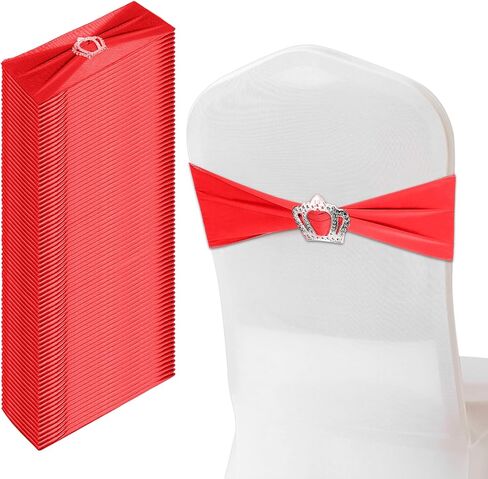 50pcs Sage Green Chair Sashes ، Sashes for Chairs Actors for Party Wedding Event Ceremony Decorts ، Savens Sashes Sashes أقواس مرنة ، تغطية مقعد لحفلات القوس. in Kuwait