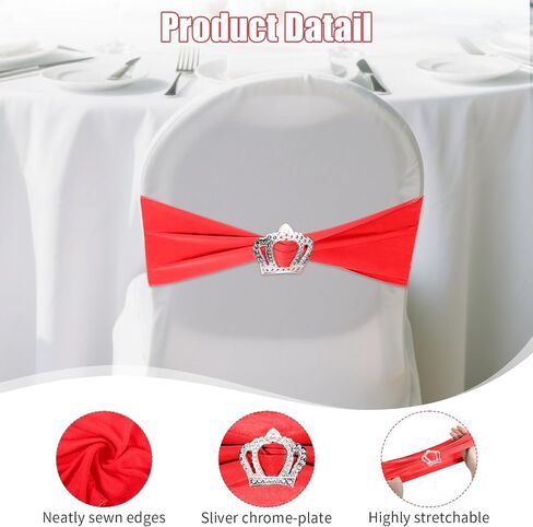 50pcs Sage Green Chair Sashes ، Sashes for Chairs Actors for Party Wedding Event Ceremony Decorts ، Savens Sashes Sashes أقواس مرنة ، تغطية مقعد لحفلات القوس. in Kuwait