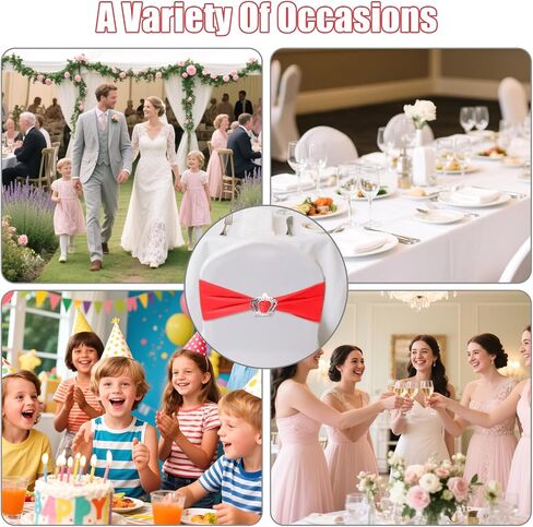 50pcs Sage Green Chair Sashes ، Sashes for Chairs Actors for Party Wedding Event Ceremony Decorts ، Savens Sashes Sashes أقواس مرنة ، تغطية مقعد لحفلات القوس. in Kuwait