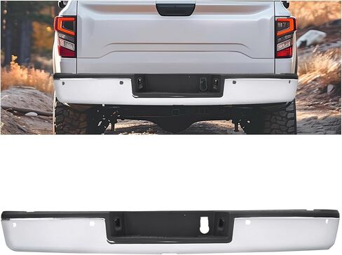 مجموعة الوفير الخلفية Kuafu متوافقة مع 2016-2020 Nissan Titan/Titan XD 85030EZ40A-PFM NI1103134 مع ثقوب المستشعر ولوحة الترخيص ضوء الكروم والأسود in Kuwait