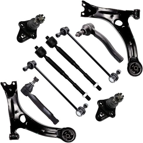 مجموعة تعليق Scitoo 10pcs لعام 2003-2008 لـ Toyota Corolla مع أجزاء التعليق ذراع أسفل الذراع السفلى كرة قدم مرفقة في نهاية القضيب الداخلي قضيب الربط الخارجي in Saudi Arabia