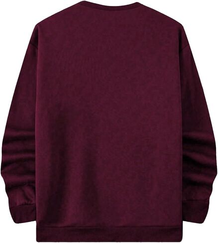 Soly Hux Men's Letter Graphy Sweatshirt Crewneck إسقاط الكتف طويل الأكمام الطويلة. in Saudi Arabia