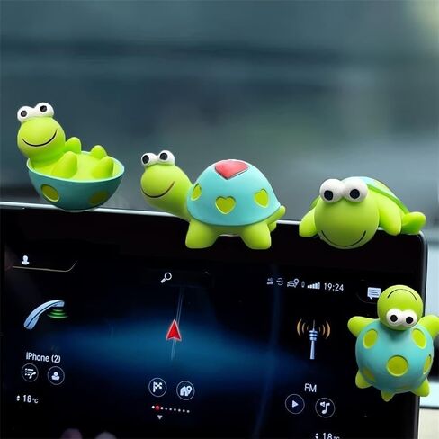 4 أجهزة كمبيوتر ميني راتنجات التماثيل السلحفاة ، ديكور لوحة القيادة اللطيفة للسيارات والزخارف المرآة الخلفية المضحكة ، ديكور المناظر الطبيعية الحديقة الخيالية ، هدية فريدة لعشاق الحيوانات الأليفة (السلاحف الخضراء) in Kuwait