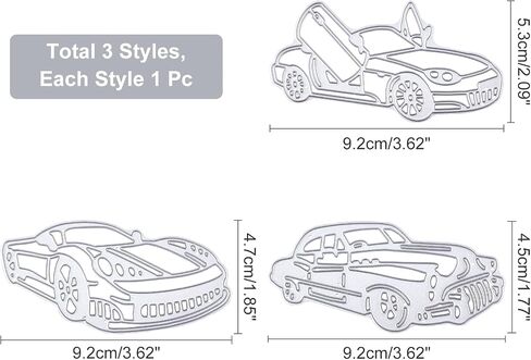GLOBLELAND Cars Metal Cutting Dies Die Cuts for DIY Scrapbooking Festival Birthday Wedding Cards Making Album Envelope Decoration,Matte Platinum in Kuwait