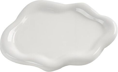 Ceramic Jewellery Dish Trinket Dish Jewelry Tray Cloud Shape Tray Perfume Tray Rings/Earrings/Bracelets/Watch/Keys Tray for Valentine's Day//Mother's Day/Birthday Gift (White) in Kuwait