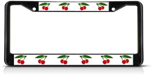 Fastasticdeals Cherry Cherries License Plate Frame Tag Holder Cover in Saudi Arabia