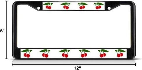 Fastasticdeals Cherry Cherries License Plate Frame Tag Holder Cover in Saudi Arabia