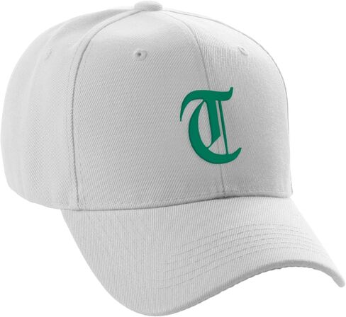 Daxton Structured Baseball Hat Cap Curved Visor Black Old English Font Alphabet A to Z in Saudi Arabia