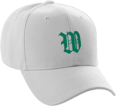Daxton Structured Baseball Hat Cap Curved Visor Black Old English Font Alphabet A to Z in Saudi Arabia