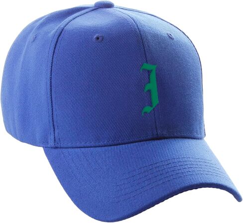 Daxton Structured Baseball Hat Cap Curved Visor Black Old English Font Alphabet A to Z in Saudi Arabia