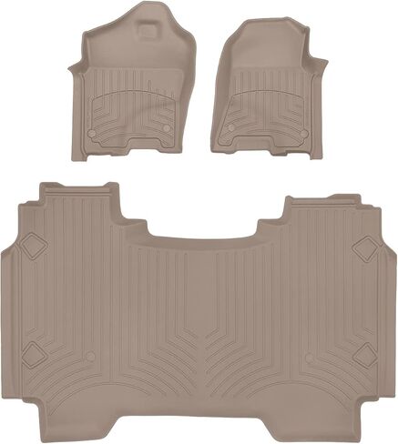 Weathertech Floorliner HP Custom Fit Floor Haps لـ RAM Truck 1500 ، RAM 1500 (Crew Cab ، No Under Storage)-1st و 2nd Roll (441428-1-2im) ، Black in Saudi Arabia
