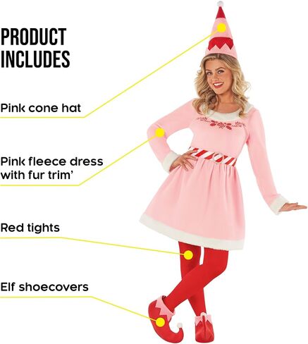 Morph Pink Elf Outfit - Women's Christmas Elf Costume in Saudi Arabia