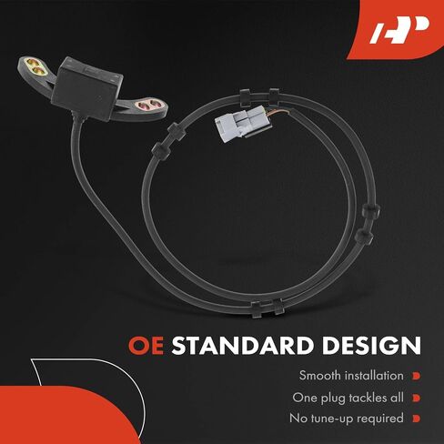A-premium ABS SPEED SESSOR متوافق مع نماذج DODGE-RAM 1500/RAM 250 1996-1999 ، RAM 3500 1997-1999 ، RWD-جانب الركاب الأيمن الأمامي ، استبدل# 56028152AB in Saudi Arabia