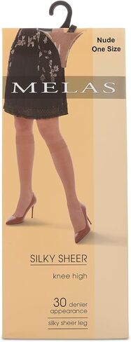 Memoi Women's Silky Sheer 30 Denier Knee High Sock in Kuwait