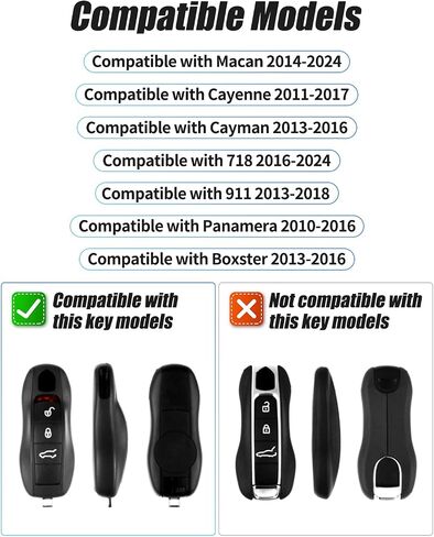 Leather Key Fob Cover for Porsche Macan Panamera 911, Key Chain Keychain Key Cover for Porsche Cayenne 718 Cayman Boxster Accessories (Marsala Red) in Saudi Arabia