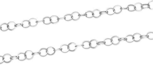 Adabele 33 Feet 304 Grade Stainless Steel Surgical Round Link Chain 5mm Bulk for DIY Craft Jewelry Making SH10-K2 in Saudi Arabia