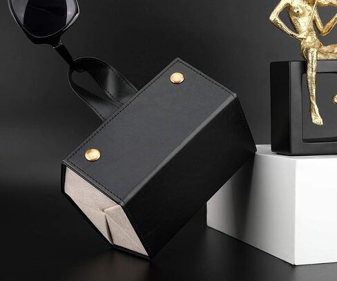 5-Slot Travel Sunglasses Organizer, Foldable Eyeglasses Case, Portable Eyewear Storage for Men & Women in Saudi Arabia