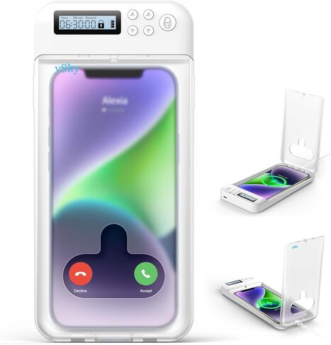 مربع قفل الهاتف المحدد لهواتف iPhone وهواتف 6.7 بوصة ، مربع خزانة سجن الهاتف المحمول مع مؤقت منع إدمان الهاتف | افصل من الهواتف وألعاب الفيديو ووسائل التواصل الاجتماعي لتحقيق الأهداف البيضاء in Kuwait