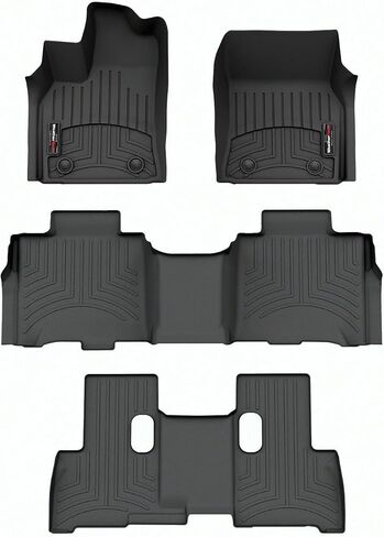 WeatherTech Custom Fit FloorLiners for Toyota Sequoia - Full Set (441784-1-2-3), Black in Saudi Arabia